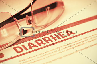 Diagnosis - Diarrhea. Medical Concept. 3D Illustration.