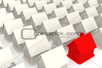 Selected red house