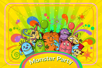 Cartoon Monsters Background