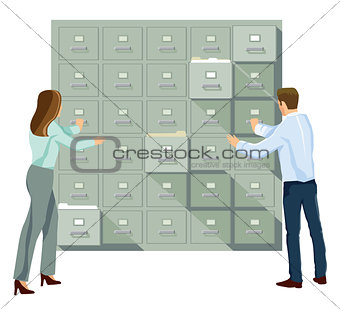 file cabinet in the office