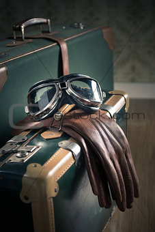 Aviator vintage luggage