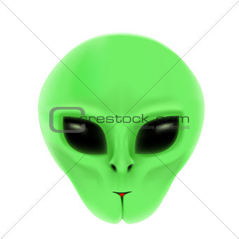 The alien portrait white bk