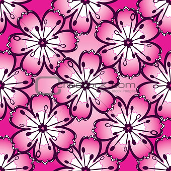 Vintage pink seamless pattern
