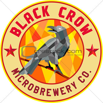 Crow Perched Microbrewery Circle Low Polygon