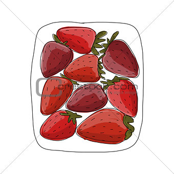 Strawberry, sketch for your design