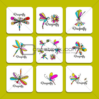 Dragonfly collection, sketch for your design
