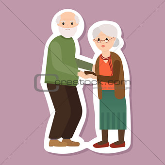 Happy grandparents day design, vector illustration