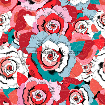 Lovely rose pattern graphics
