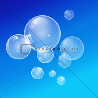 Vector transparent bubbles 