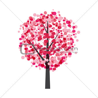 Autumn Tree Background Vector Illustration