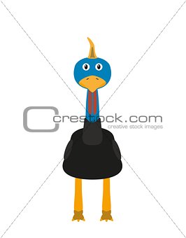 Funny cassowary character