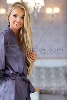 Blond smiling woman