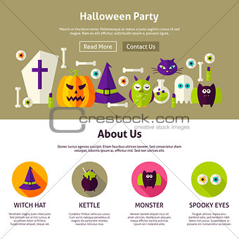 Halloween Party Web Design Template