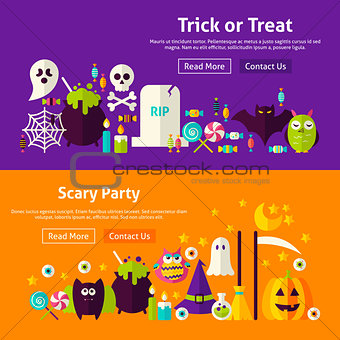 Halloween Party Website Banners