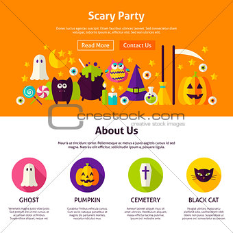 Scary Party Web Design Template