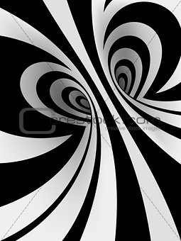 3D Spiral Background with Romantic Heart