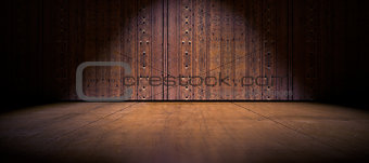 Floor and wood door background
