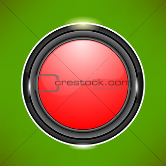 Red Glass Button