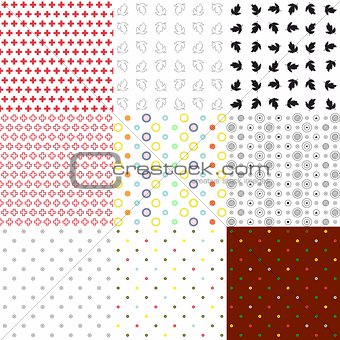 Set of seamless textures  various types
