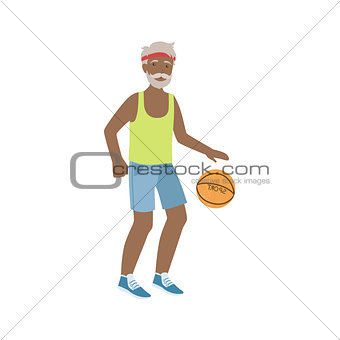 Old Man Playing Basketball