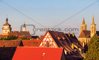 Rothenburg panorama with St. James's Church