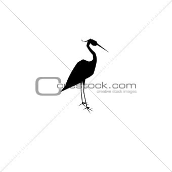 Graphic symbol heron
