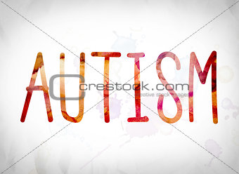 Autism Concept Watercolor Word Art