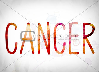Cancer Concept Watercolor Word Art