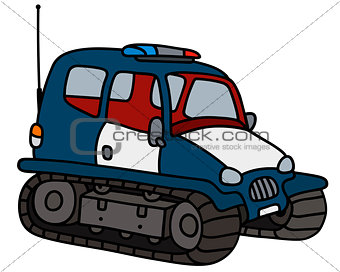 Small police tracked vehicle