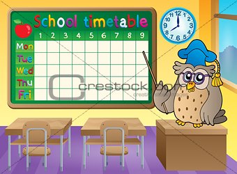 School timetable classroom theme 3