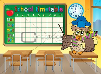 School timetable classroom theme 4