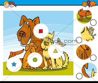 match the pieces task with dogs