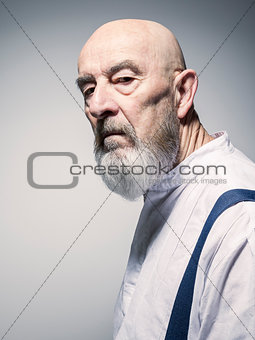strange looking older man portrait