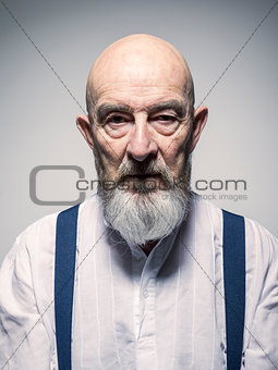 strange looking older man portrait