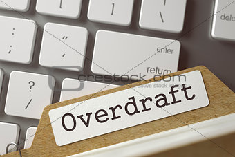 File Card with Overdraft. 3D.