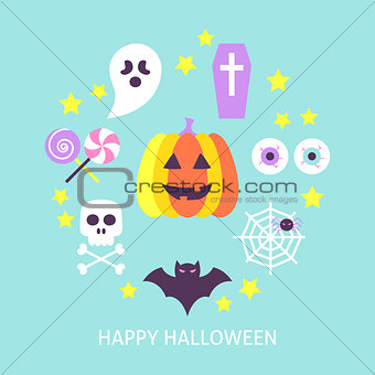 Happy Halloween Trendy Poster
