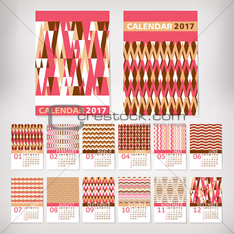 2017 year stylish calendar