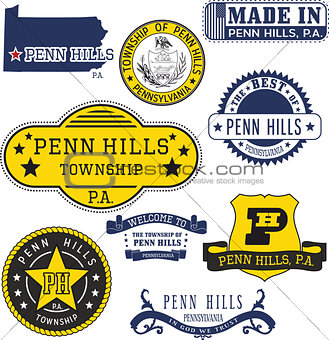 generic stamps and signs of Penn Hills townhip, PA