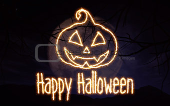 3D Sparkle effect Halloween background