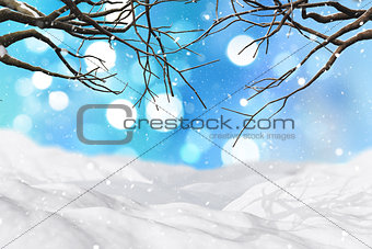 3D winter landscape