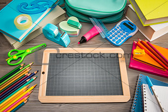 Back to school with chalkboard