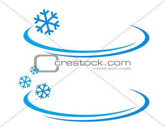 background with blue snowflake
