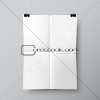 Blank Folded Poster Template