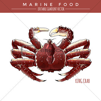 King Crab. Marine Food
