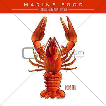 Red Lobster. Marine Food