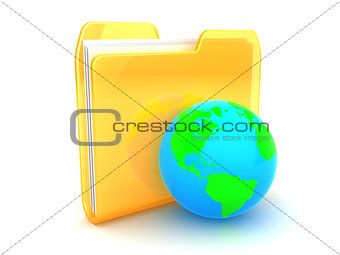 folder with earth