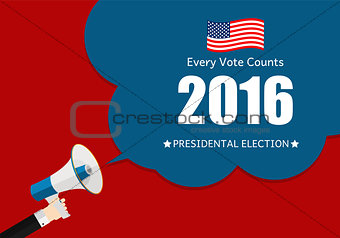 Presidential Election 2016 in USA Background. Can Be Used as Ban