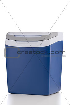 Electric cooler with closed top isolated on white background
