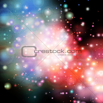 Great cosmic watercolor background