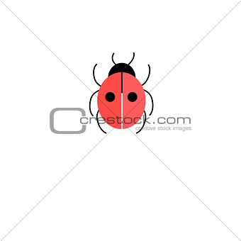 Graphic icon ladybird
